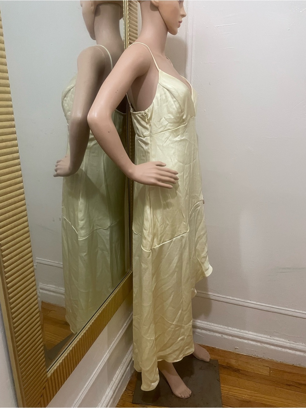 wild fable Pale Yellow Satin Slip Dress - Picture 8 of 10